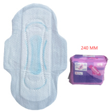 240mm ultradünne geflügelte Damenbinden Baumwoll-Sanitärtücher Einweg-Hygieneprodukte